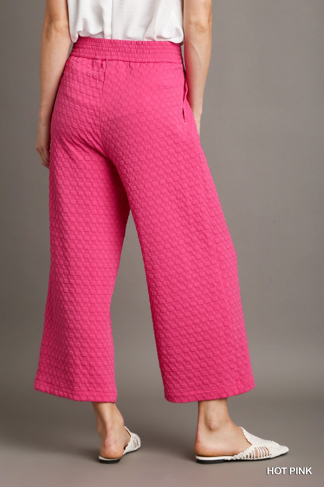 Squared Jacquard Pleated Pants
