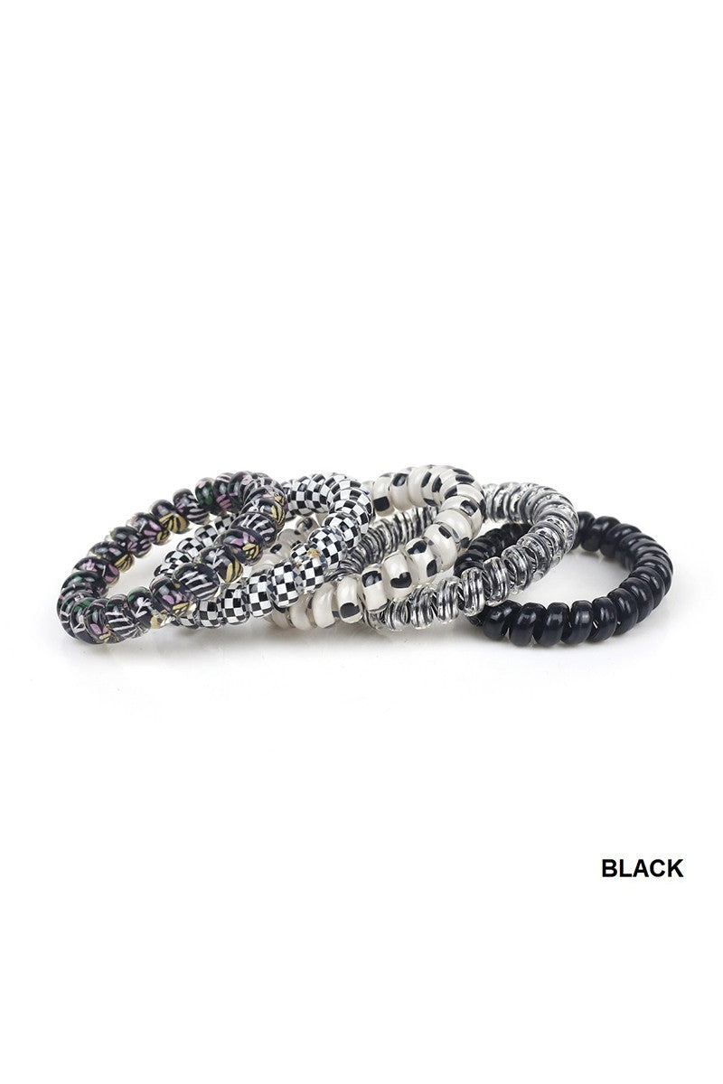 Flower Checker Hair Ties