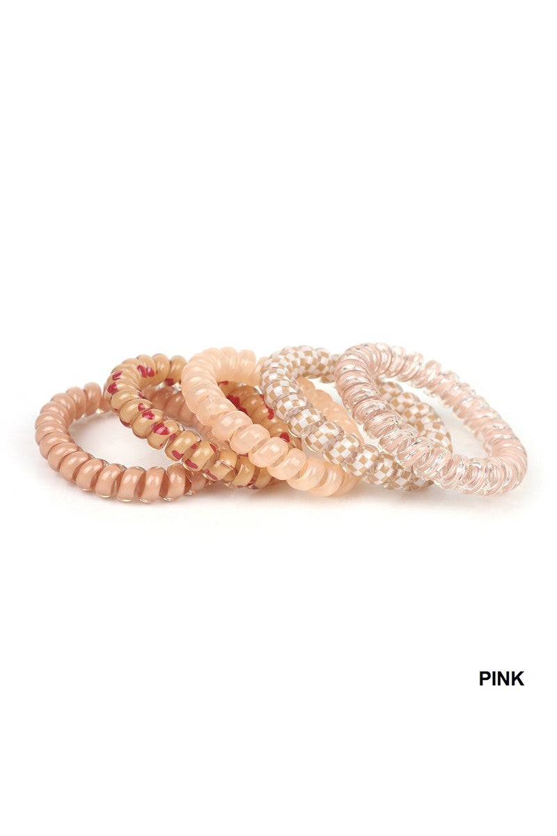 Flower Checker Hair Ties