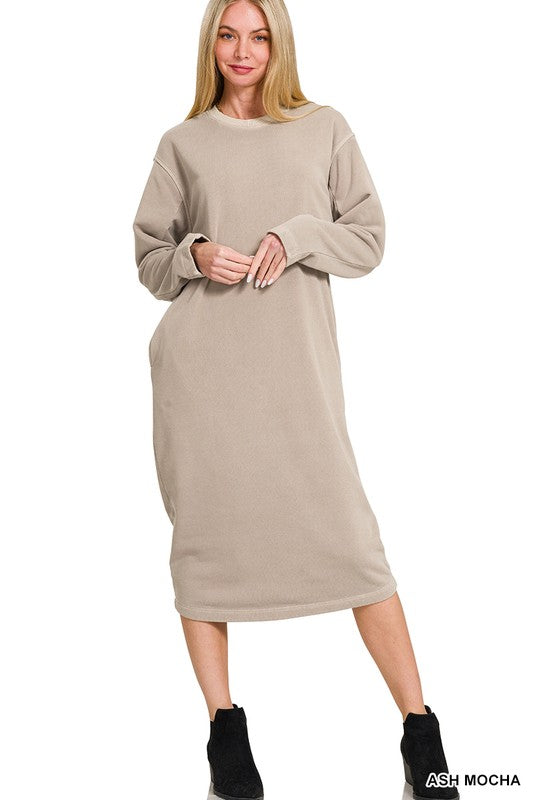 Soft Fleece Sweatshirt Dress