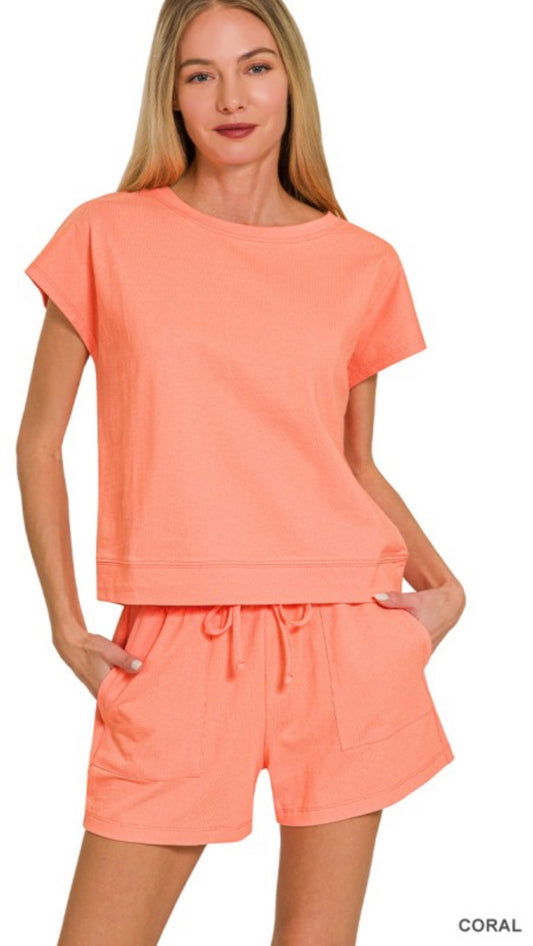 Premium Cotton Shorts Set