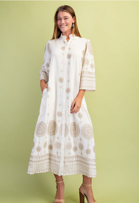 Button Down Midi Dress