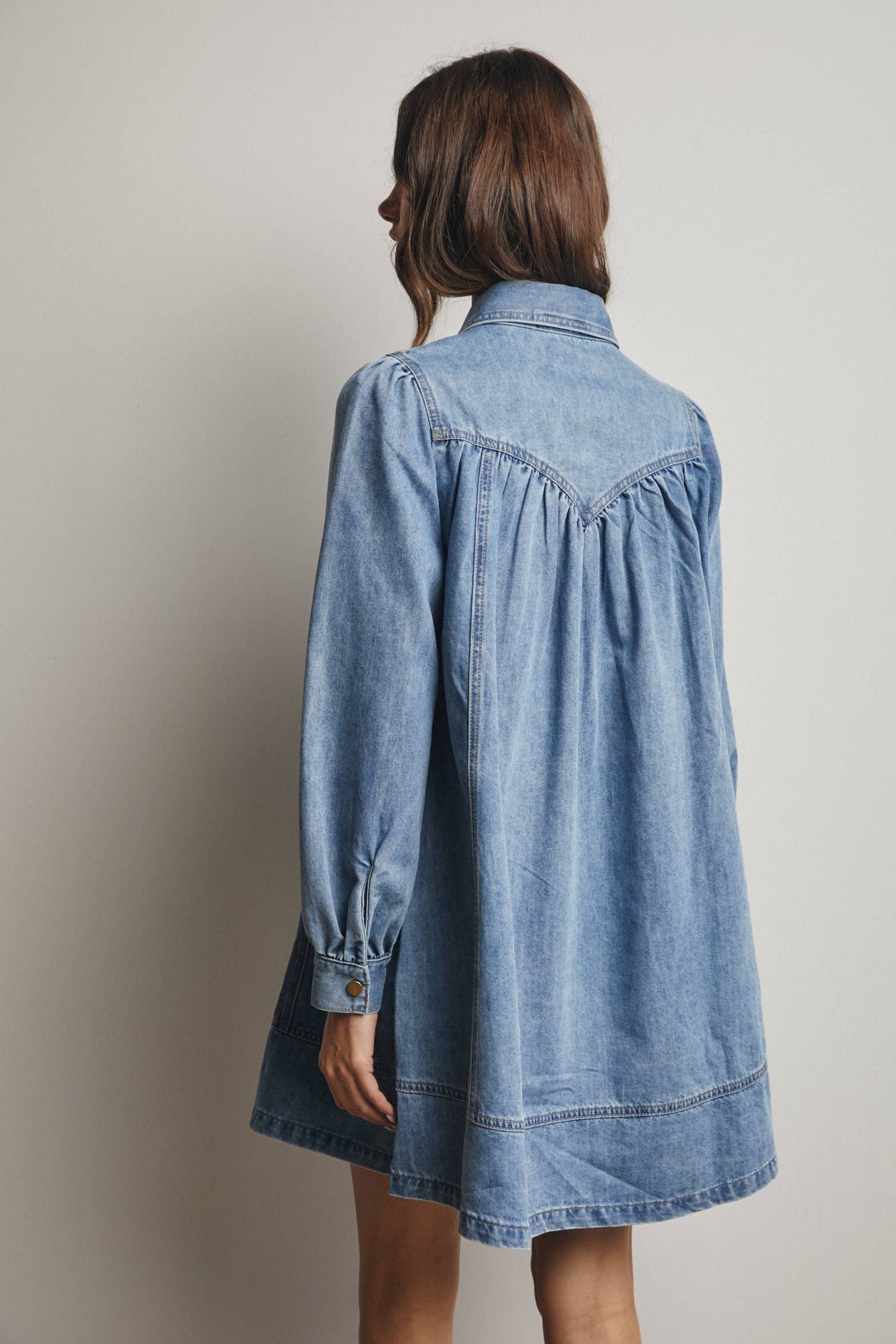 Western Seam Denim Mini Dress