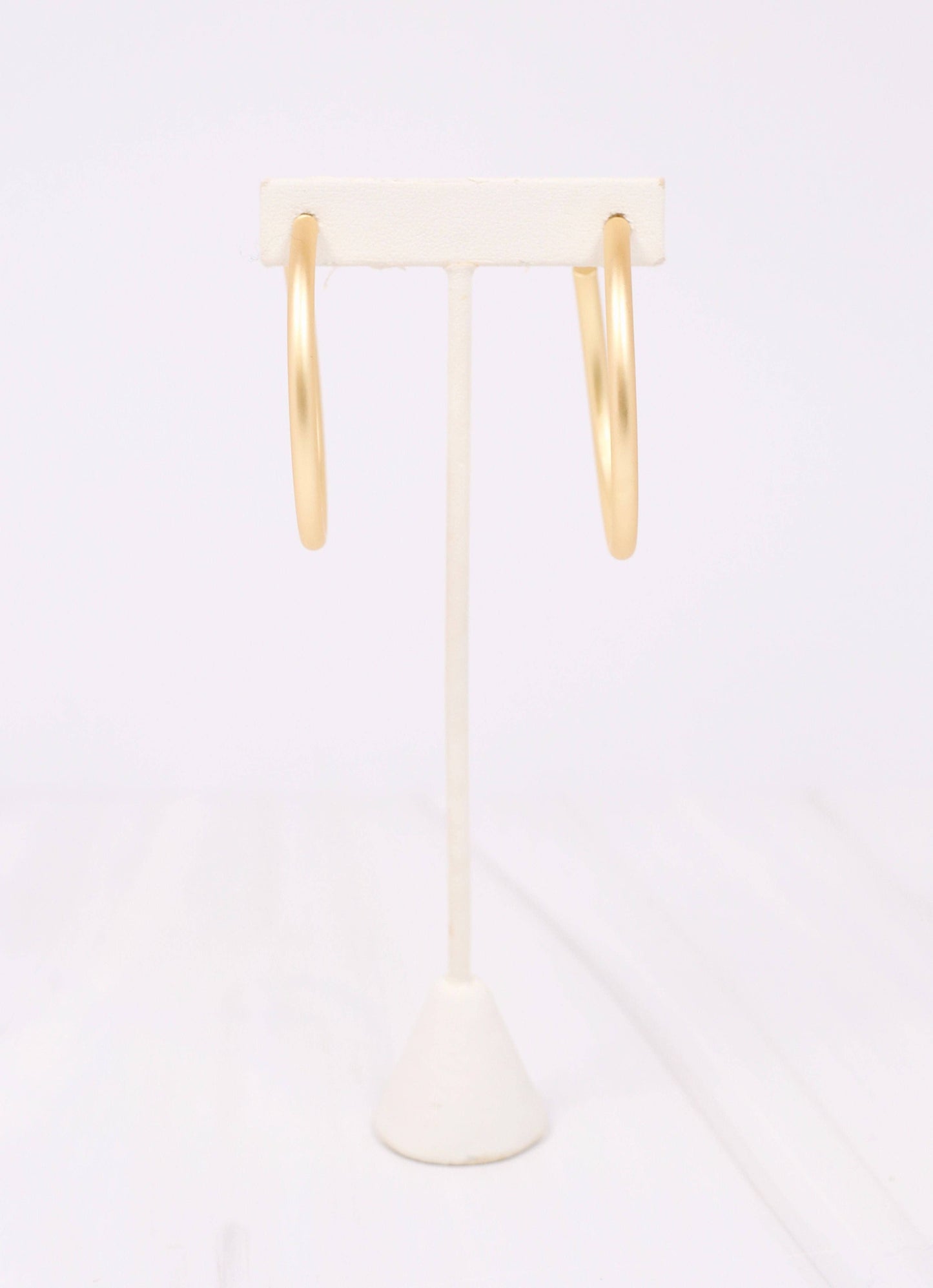 Arden Satin Hoop Earring MATTE GOLD