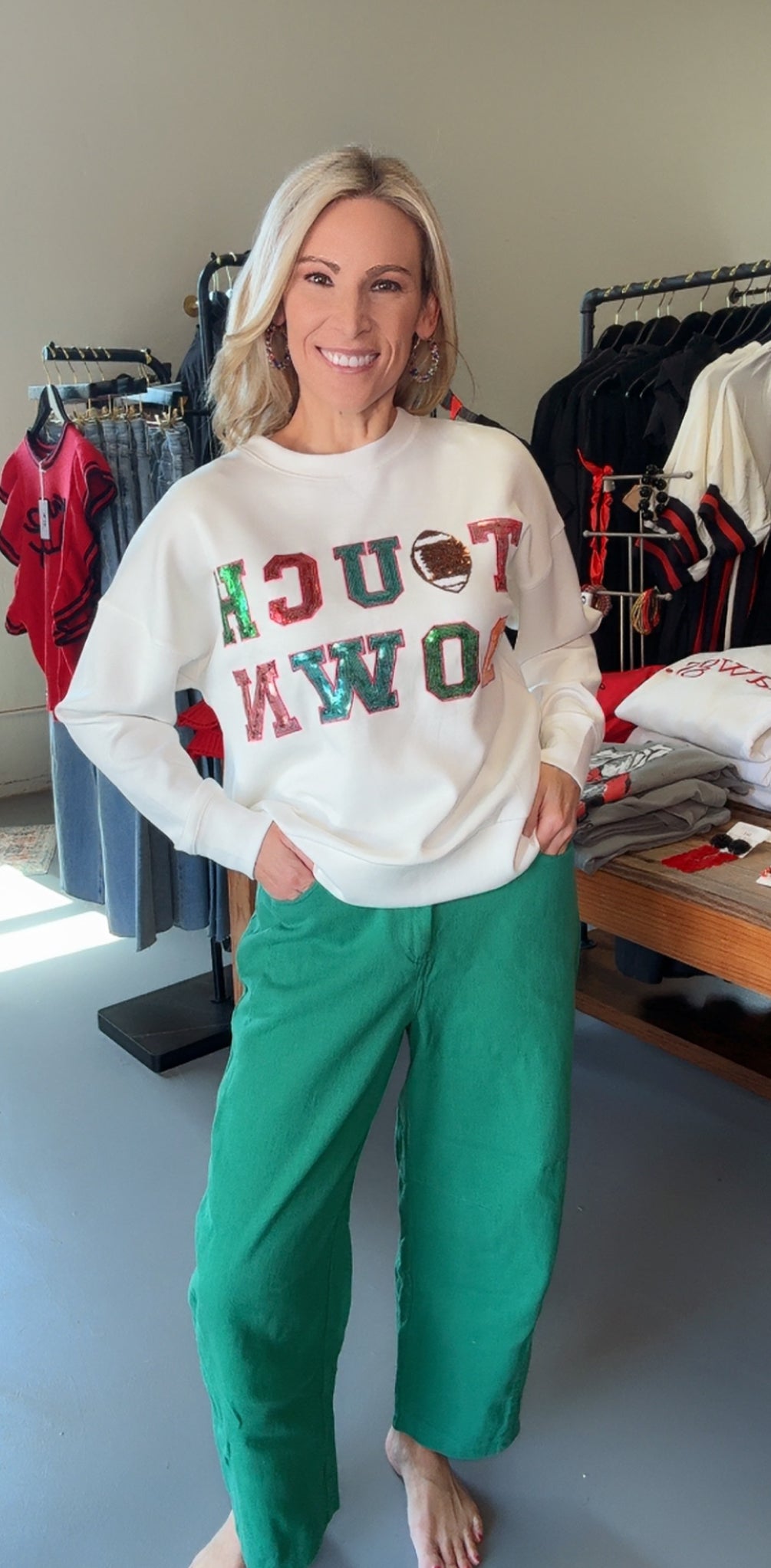 Solid Wide Leg Casual Pants