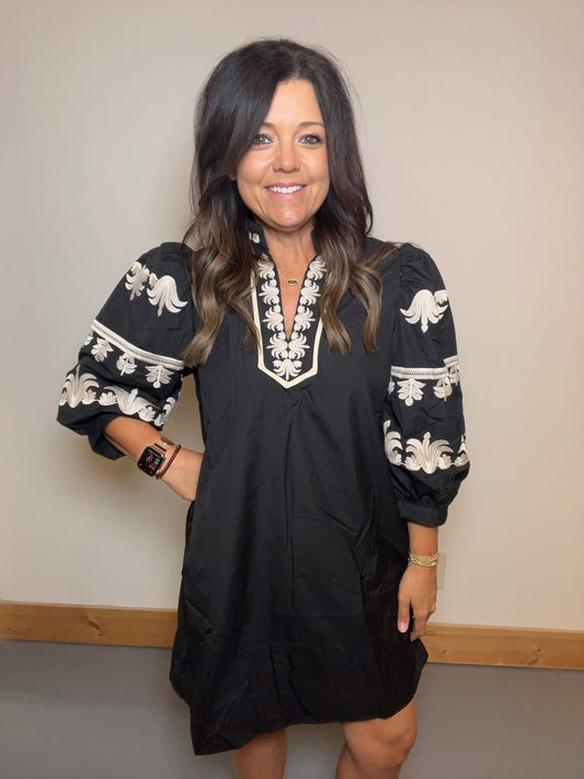 Puff Sleeve Mini Dress