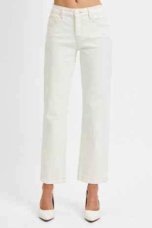 Tummy Control Mid Rise Ankle Jeans
