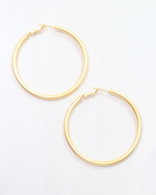 Lucille Hoop Earring Matte Gold