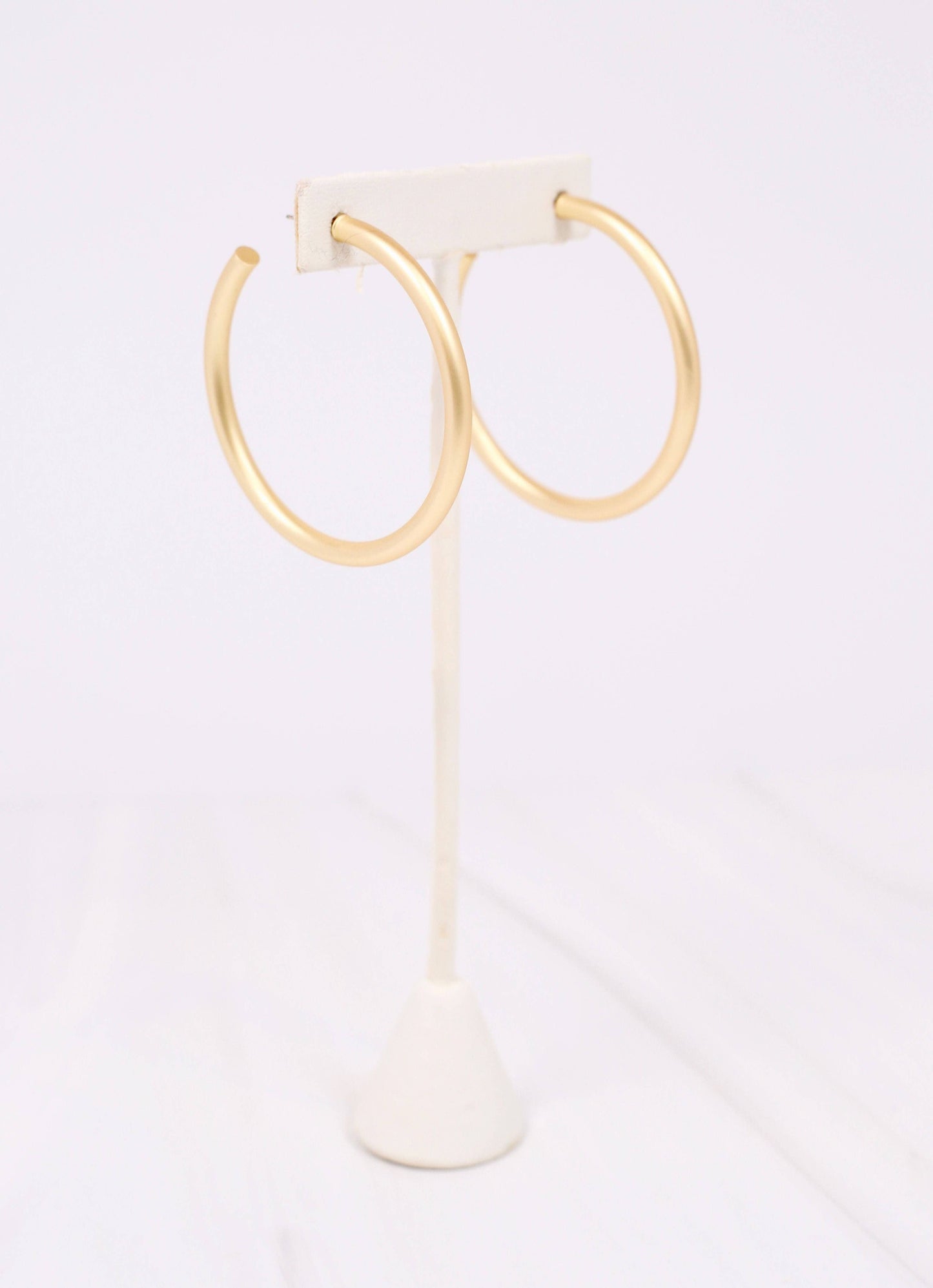 Arden Satin Hoop Earring MATTE GOLD