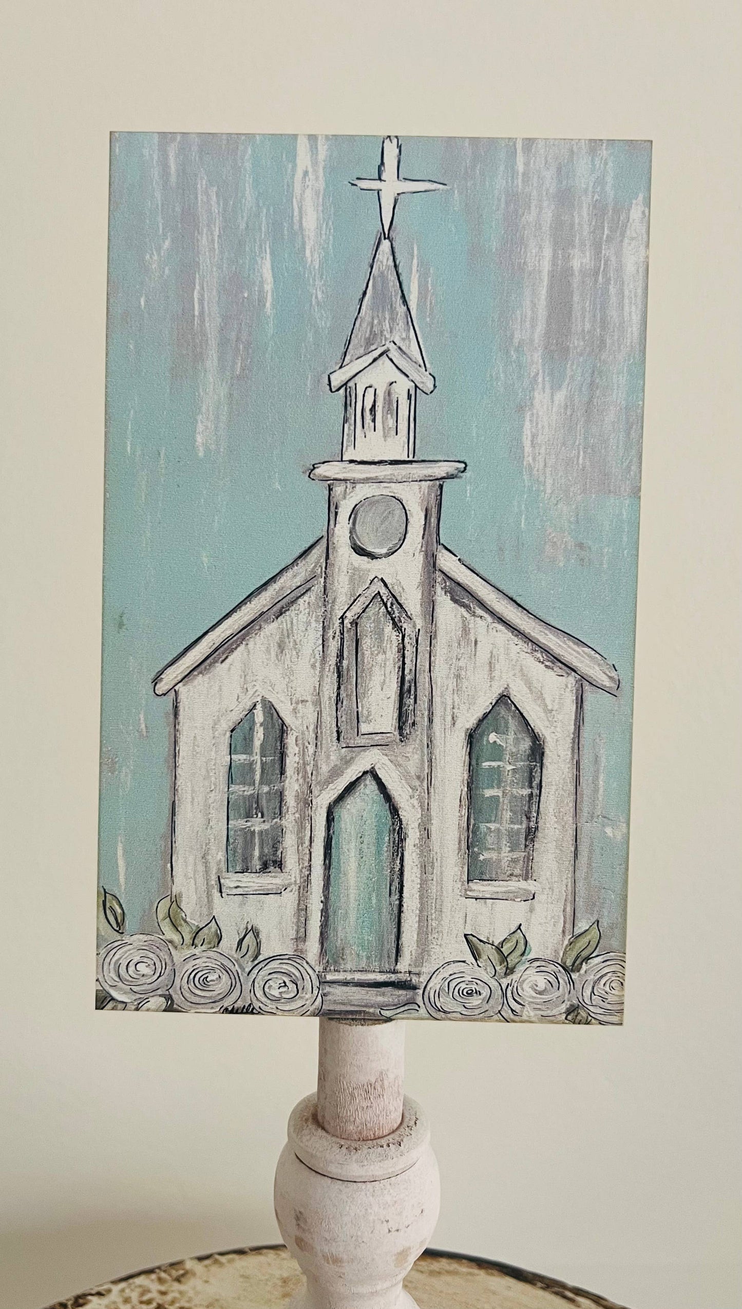 Seasonal & Everyday Toppers: Country Aqua Church