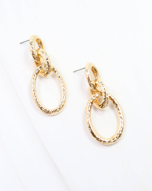 Lucinda Link Earrings Gold